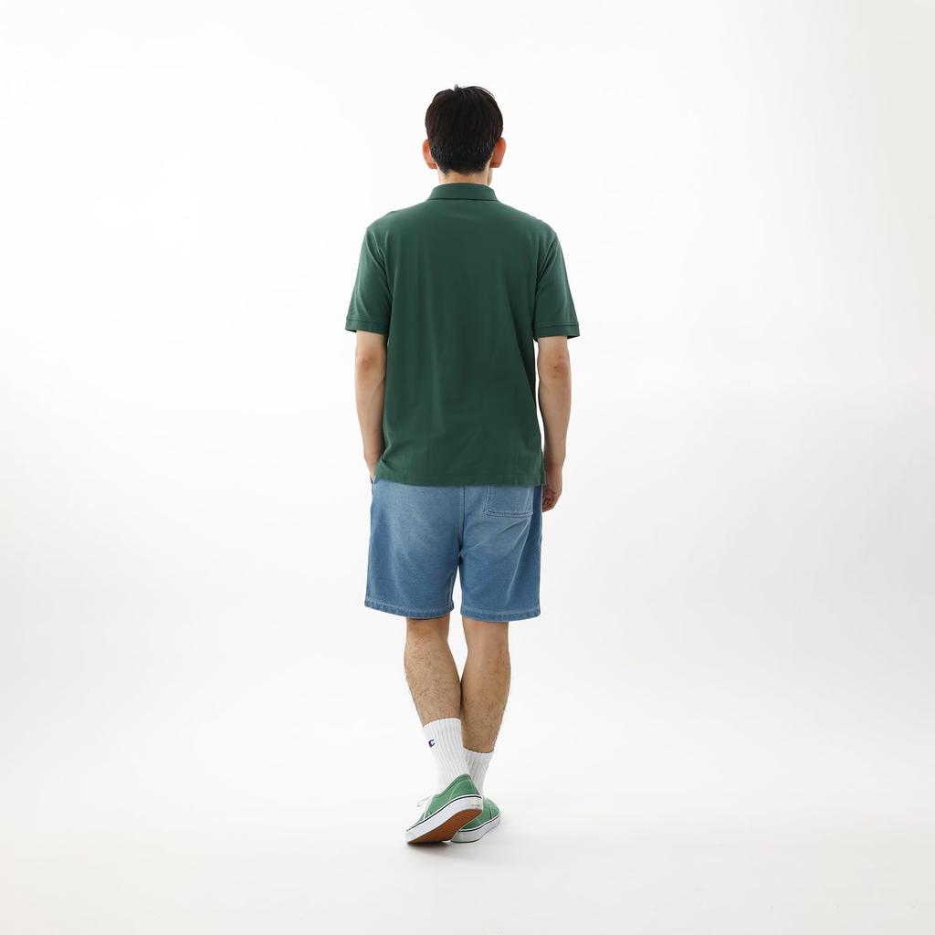 Champion Поло Шорты Одноточечное Поло с коротким рукавом Мосс 2XL Футболка, Рукав, 100% Хлопок, Вышитый, Логотип, Футболка, Базовый, C3-Z358Z, Мужской, Зеленый,