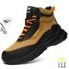 New Fashion Work Safety Boots Men Steel Toe Cap Lightweight Indestructible Boots Anti-puncture Construction Male Sneakers 37-48