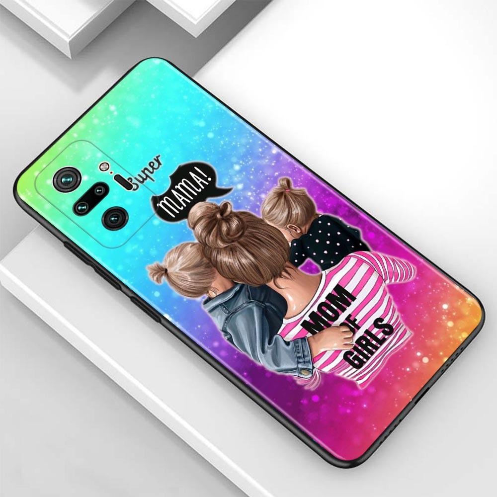Чехол для Redmi Note 10 Pro Max 9 9t 9s 8 8t 7, чехол из ТПУ для Redmi K40 Pro Plus 9 9a 9c, чехол для мамы и дочки
