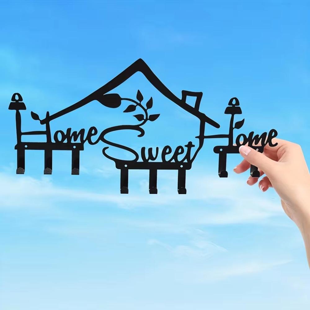 1 шт. Многоцелевые крючки SWEET HOME - Идеально подходят для организации ключей Универсальные металлические настенные крючки для домашнего декора