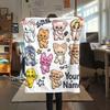 1PC Custom Name SKZ Patterned Flannel Blanket Suitable For All Seasons for Home Decor Warmth and Comfort Gifts Holiday Present -HE214
