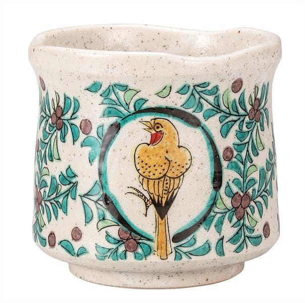 Kutani-yaki Iwataya Large Tea Cup Bird Circle Pattern