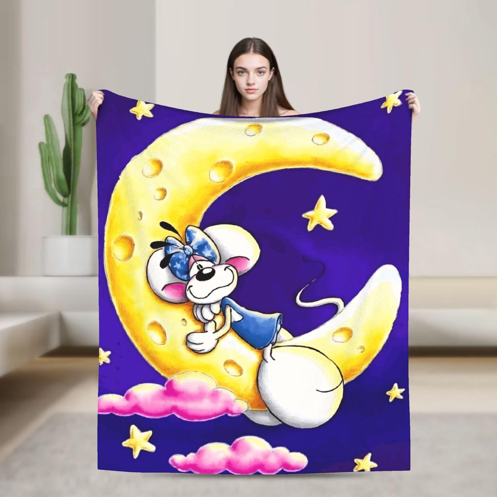 Diddl Cartoon (8) Blanket Quality Super Soft Throw Blanket Winter Airplane Travel Living Room Fluffy Bedspread