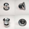 Lezalic Stainless Steel Nut Mirror ISO 46mm for Large Dump Decorative Custom Universal Fit of 60 Caps, Finish, 33mm, Tall, Round, 10-Lug Trucks,
