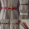 Authentic Ladies Belt With Alloy Circle Buckle For Office And Casual