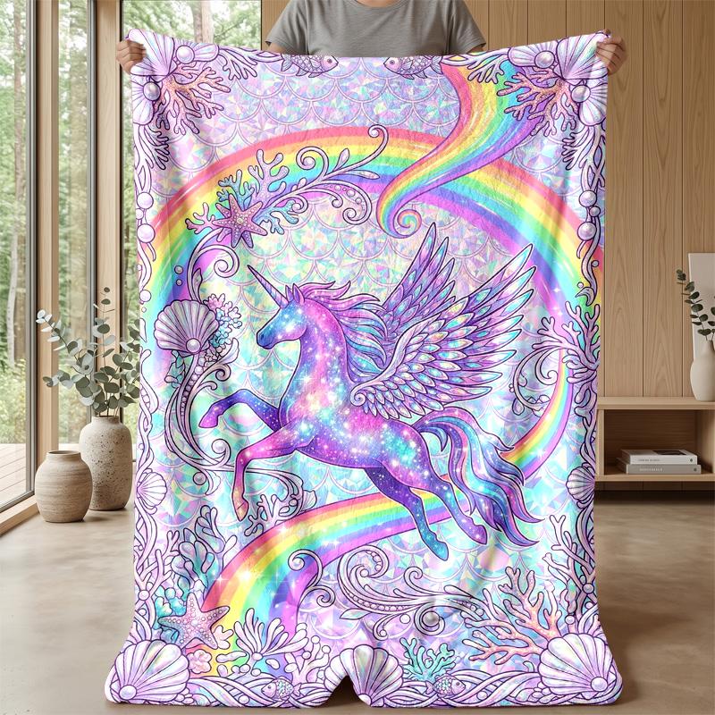 Fantasy Princess and Magical Elements Theme blanket Lightweight Warm Flannel Blanket Decorative Throw Blanket for Home Decoration