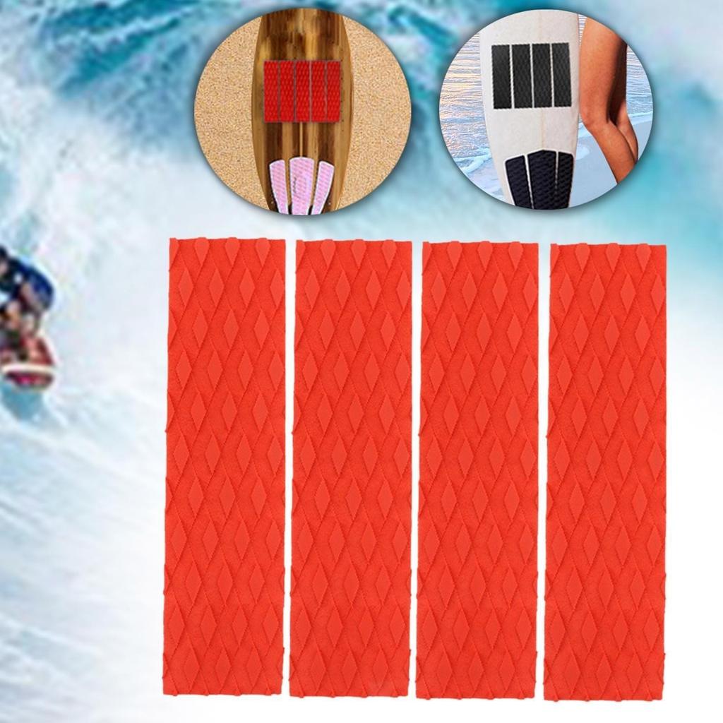 4 шт. Коврики для сцепления с доской для серфинга, Коврики для сцепления с декой доски для серфинга, Нескользящий коврик для деки, Замена, Аксессуар для серфинга