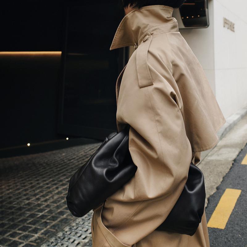 Женская однотонная весенне-осенняя ветровка, простое пальто средней длины