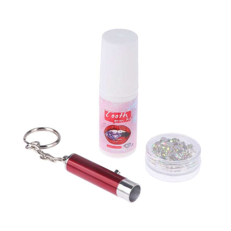 Tooth Gem Set White Dental Jewelry Beautiful Easy To Remove Easy To Install Sturdy Diy Tooth Gem Set With Curing Light And Glue