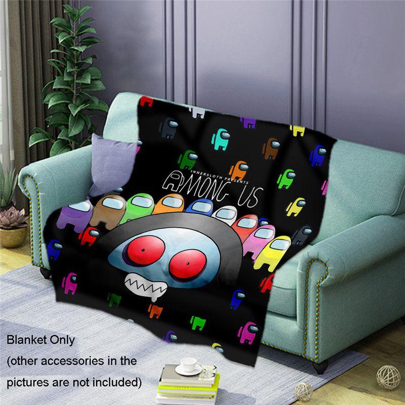 Game Among Us Blankets Soft Comfortable Warm Flannel Printed Winter Cartoon