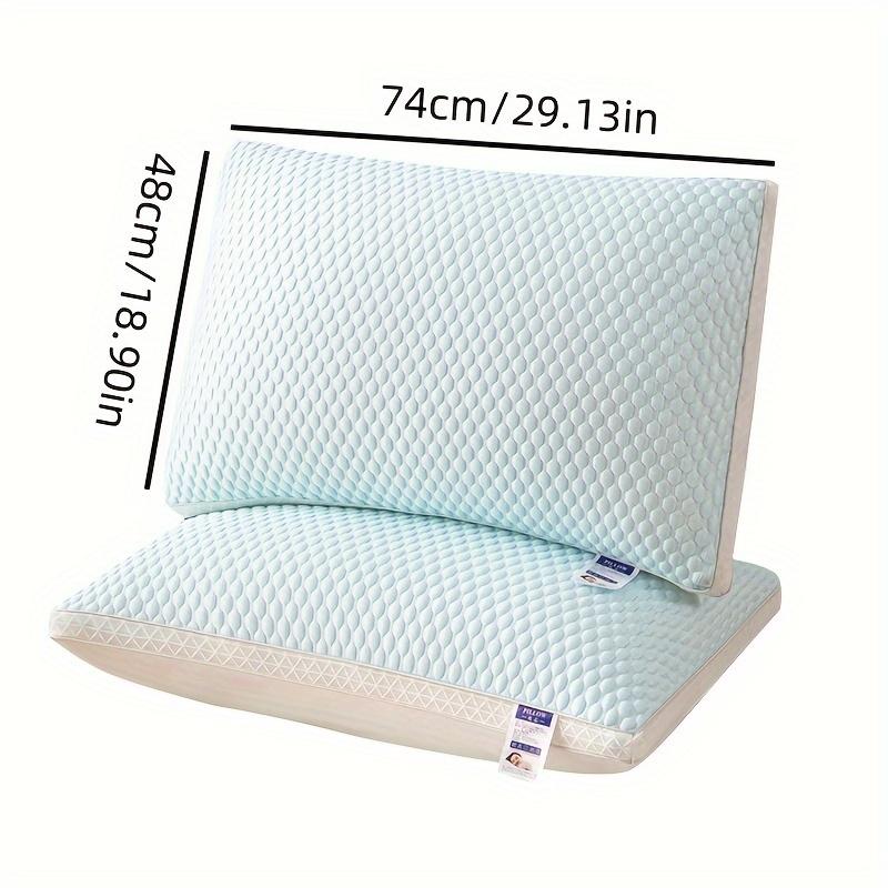 Cooling Fabric Fiber Sliky Ice Massage Cervical Pillow Sleep Aid Pillow Core Deep Sleep Adult Home Use Moisturewicking Household Pillow