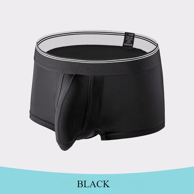 New Men's Underwear Ice Silk Cool Plus Size Mid-Waist Boxers Breathable Underpants Underpants for Men