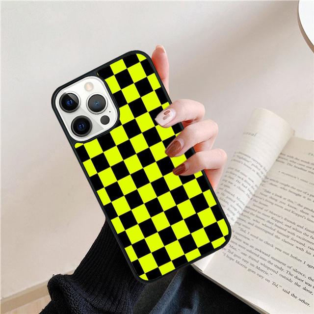 Клетчатый чехол для телефона iPhone 17 Air 15 16 Cover 14 11 13 Pro Max 12 Plus Max Cover Coque