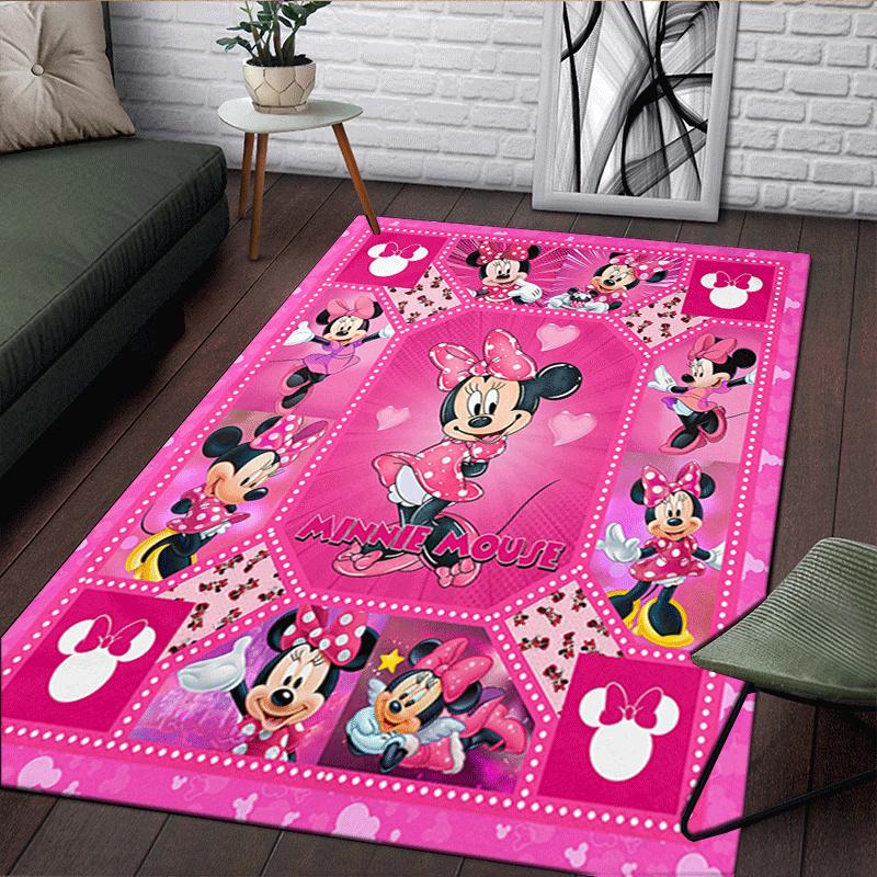 1pc Minnie mouse Rug Anti Slip, Non Shedding, Ideal for Living, Bedroom & Laundry Handcrafted Home Decor
