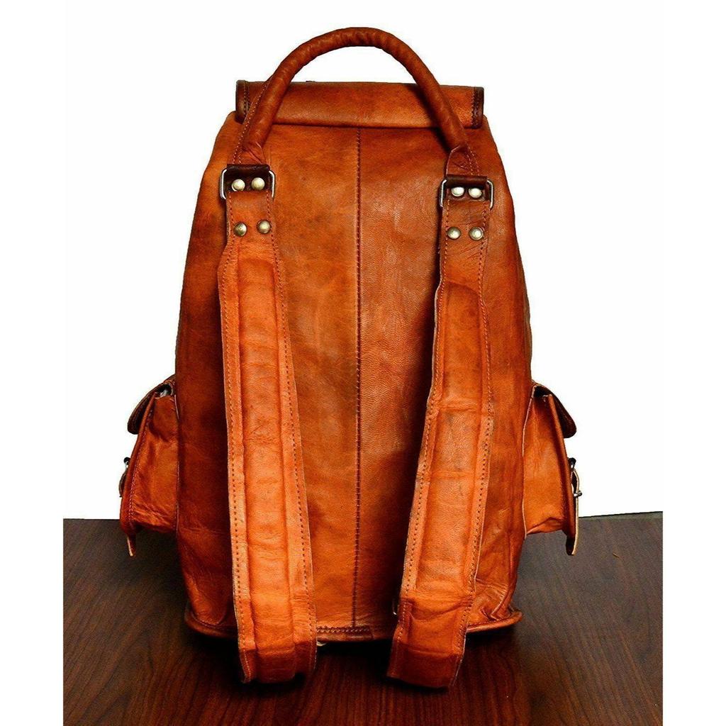 Подлинный винтажный рюкзак ручной работы из 100% кожи, дорожная сумка для женщин