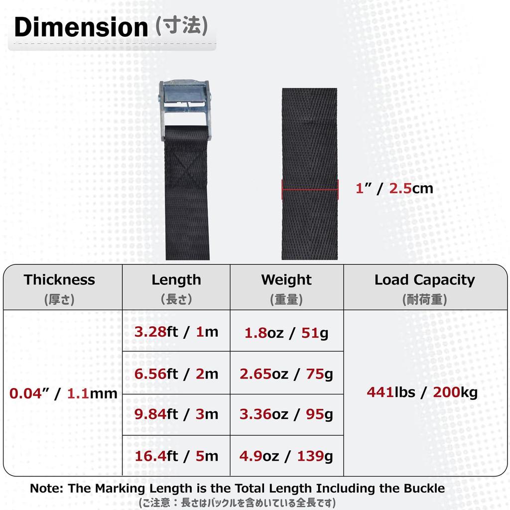 Ремень для крепления груза, фиксированный ремень, ремень для крепления груза, 2м, 3м, 5м, транспортировка, упаковка, ширина 25мм