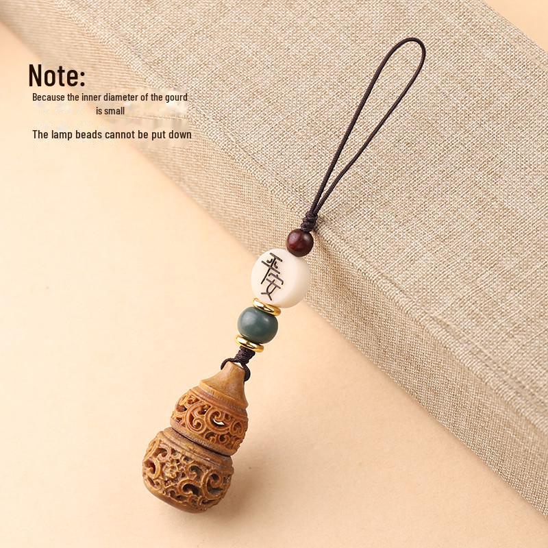 Подвеска для ароматерапии в китайском стиле: Брелок-коробка-саше из древнего зеленого сандалового дерева, открывающийся держатель для благовоний