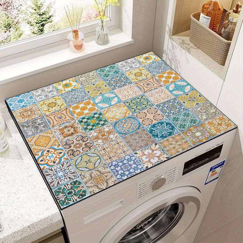 Винтажная ковровая плитка, коврик, стиральная машина, впитывающий коврик, холодильник, пылезащитный коврик, нескользящий коврик для ног