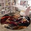 1pc Haaland1 Carpet, Round Rug, Comfortable, Suitable for Entryways, Living Rooms, Office, And Bedrooms, Christmas Decoration