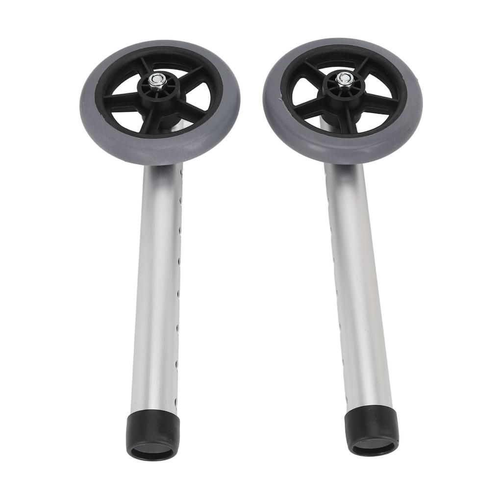 2Pcs Walker Wheels Replacement Adjustable for The Elderly Disabled Accessories Aluminum Alloy Legs