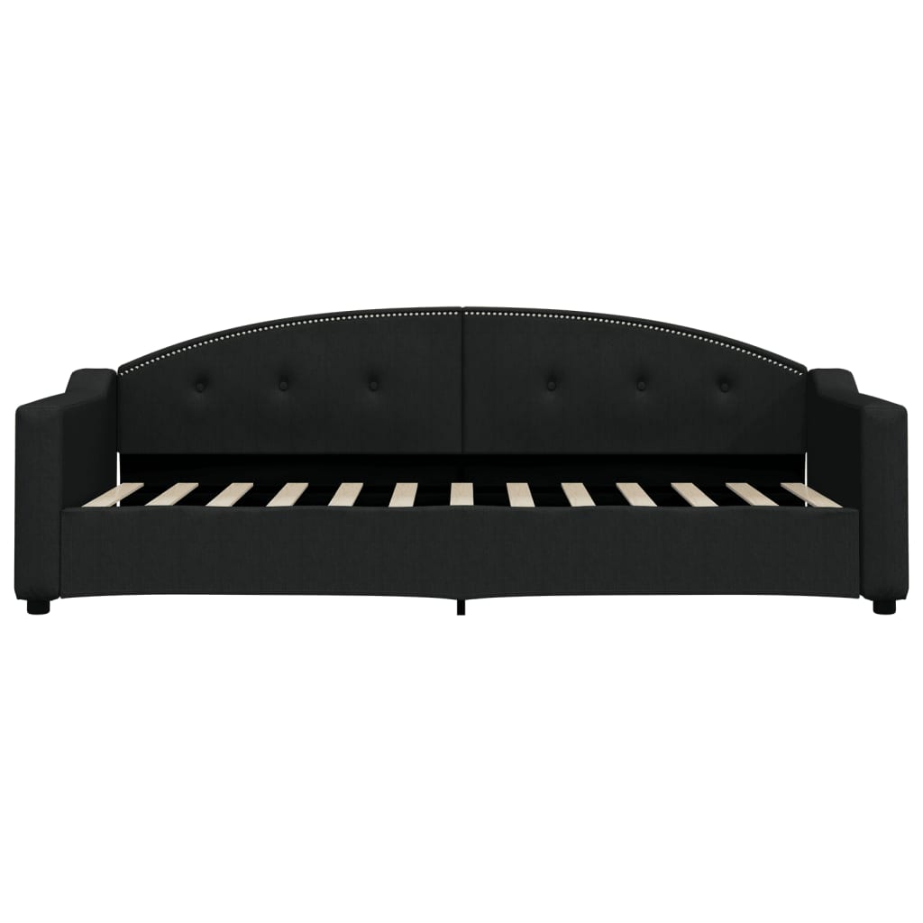 Vidaxl Sofa Z Materacem Do Spania, Czarna, 80X200 Cm, Tkanina