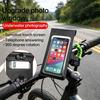 TPU Touchable Waterproof Bicycle Phone Holder Stand 360°Rotation Bike Cellphone Bracket for 6.5 Inch Phone Outdoor Cycling Mount 6