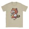 Tanooki Marios T Shirts Mens  Cotton Funny TShirts Round Neck  Tee Shirt Short Sleeve Tops Adult