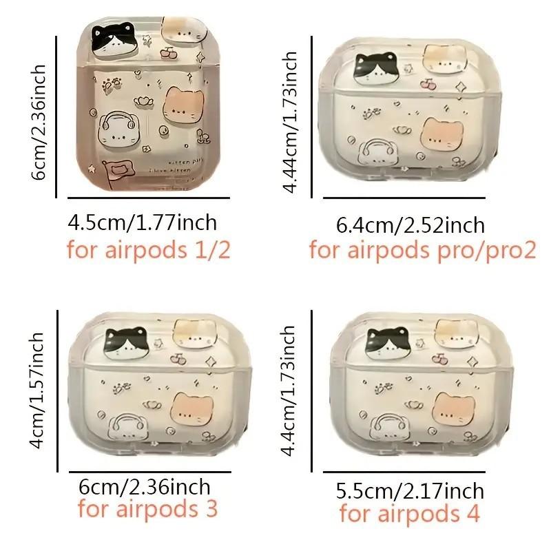 Ins прозрачный милый котенок подходит для AirPods1/1-го поколения защитный чехол Apple pro/1 беспроводная bluetooth-гарнитура чехол