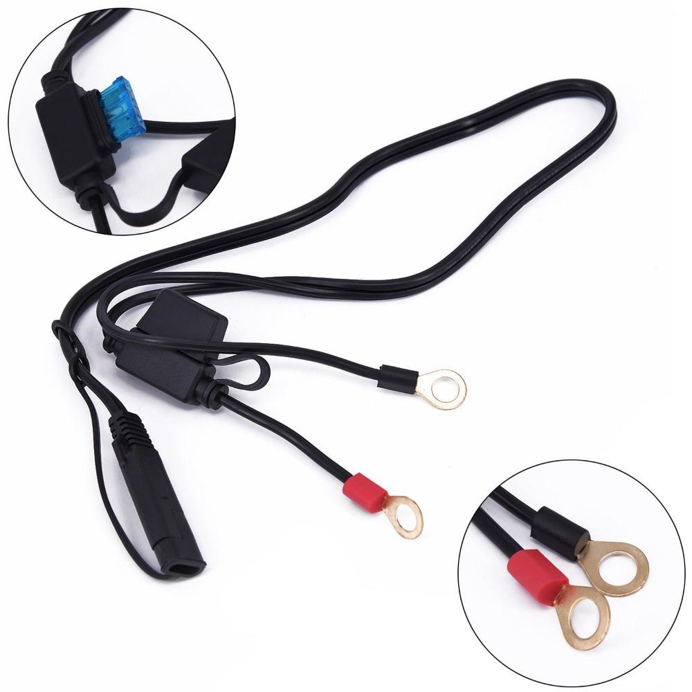 Universal Motorcycle Battery Charger Cable Quick Disconnect SAE Motorbike Connection Line Terminal