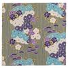 No Ren Furoshiki Medium 70cm (Retro Flower - Purple) Three Width Cotton 100 Machine Washable