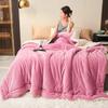 New Throw Blanket Keep Warm Winter Bed Blankets Flannel Sofa Blanket Simple Fashionable Solid Color Light Luxury for Office Home