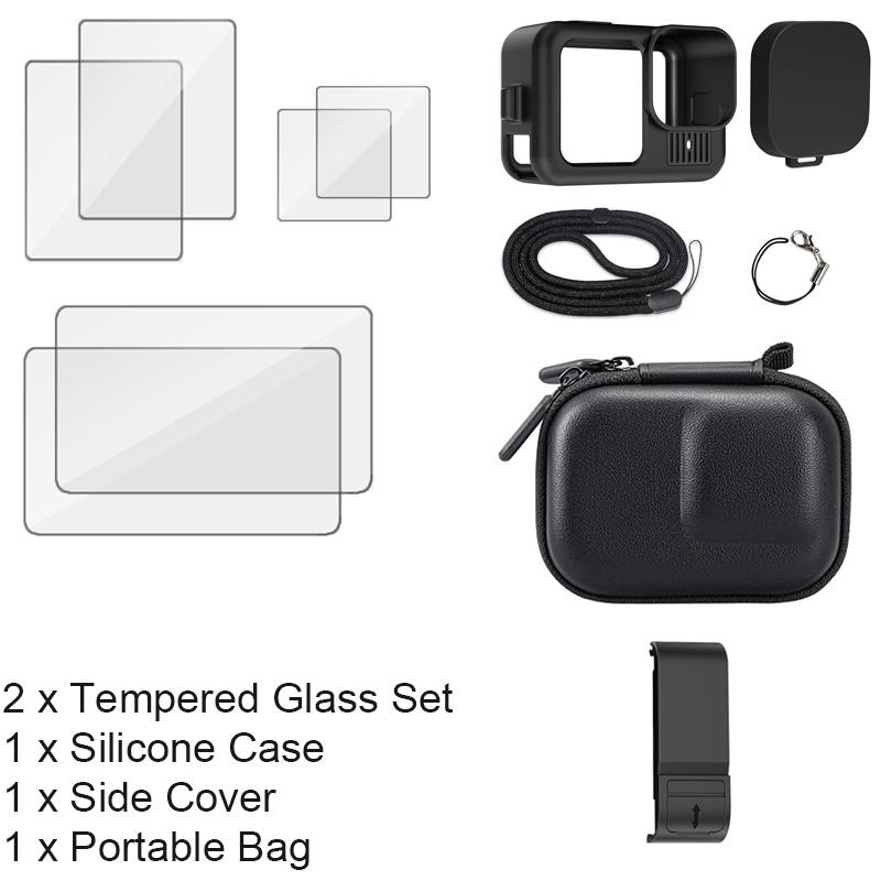 Защитная пленка для экрана GoPro Hero 13, силиконовый чехол, защита из закаленного стекла, сумка, крышка для объектива для Go Pro Hero 13 Black, аксессуары
