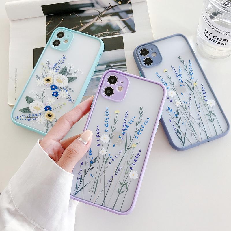 Защитный чехол для iPhone 16 Pro Max с цветочным матовым покрытием - Противоударный, Полное покрытие