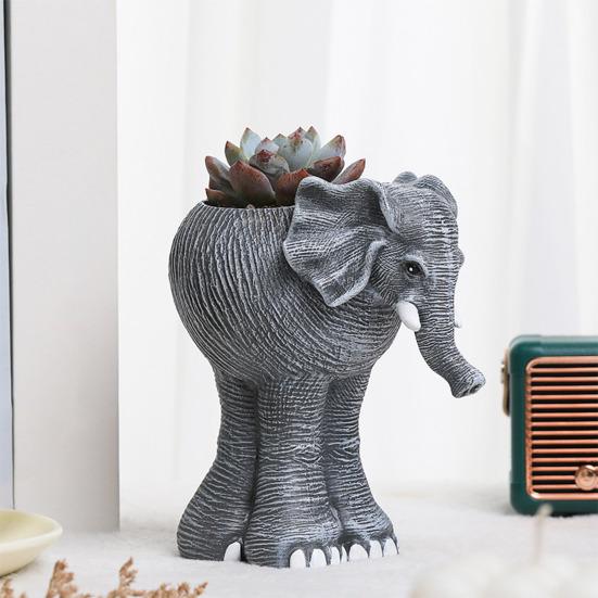 Слон цветочный горшок смоляной суккулентный горшок настольный стоячий слон цветочный горшок для гостиной офисный приставной столик декор стола
