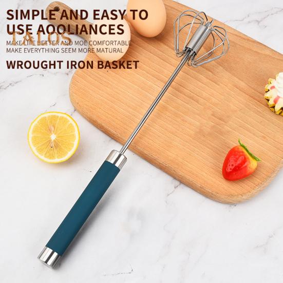 Полуавтоматический венчик для взбивания яиц, блендер, ручной толкатель, роторный венчик 10/12/14 дюймов, миксер из нержавеющей стали для приготовления пищи, кухонный инструмент