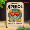 Винтажный металлический плакат Aperol Spritz 8x12 дюймов Ретро Декор стены бара