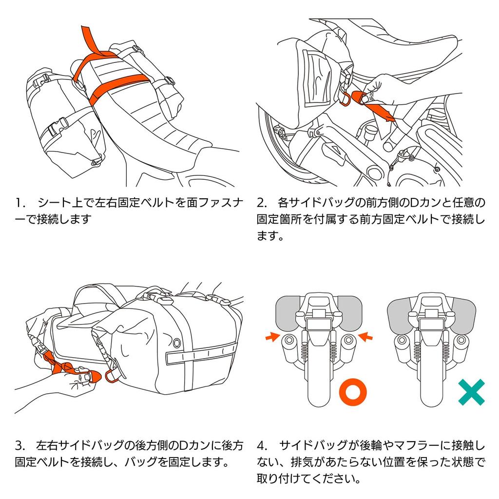 Waterproof Side Bag Tarpaulin Bag [DOPPELGANGER]