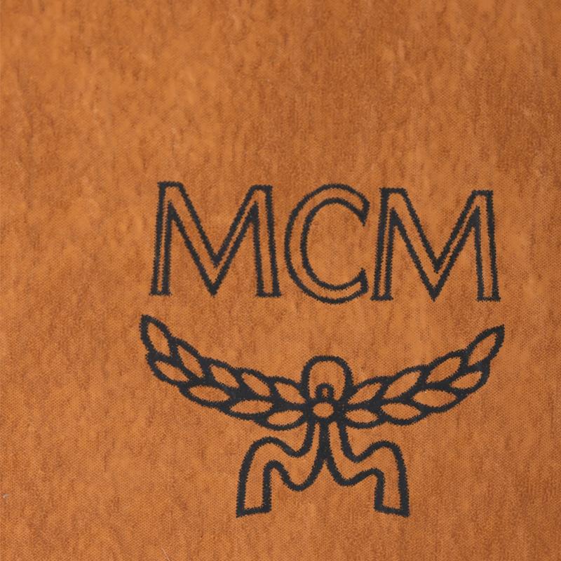 MCM Клатч Классика Классический Монограмма Полная Печать Кожаная Отделка Сумка-Тоут Сумка Через Плечо Мини Женская Коричневая Пэчворк