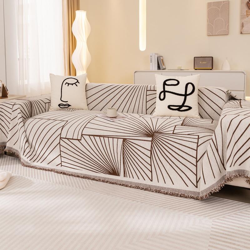 Чехол для дивана в новом стиле, американское легкое роскошное полотенце для дивана, нескользящее, всесезонное, устойчивое к царапинам от кошек, высококачественное всеохватывающее одеяло для дивана
