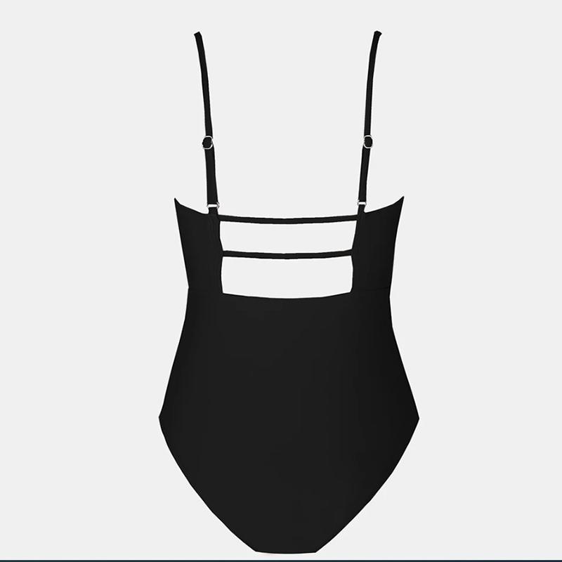 Купальник Слитный Женский Однотонный Купальный Костюм Новый Сексуальный Слинг Летний Открытая Спина Пляжный Боди Купальник Женский