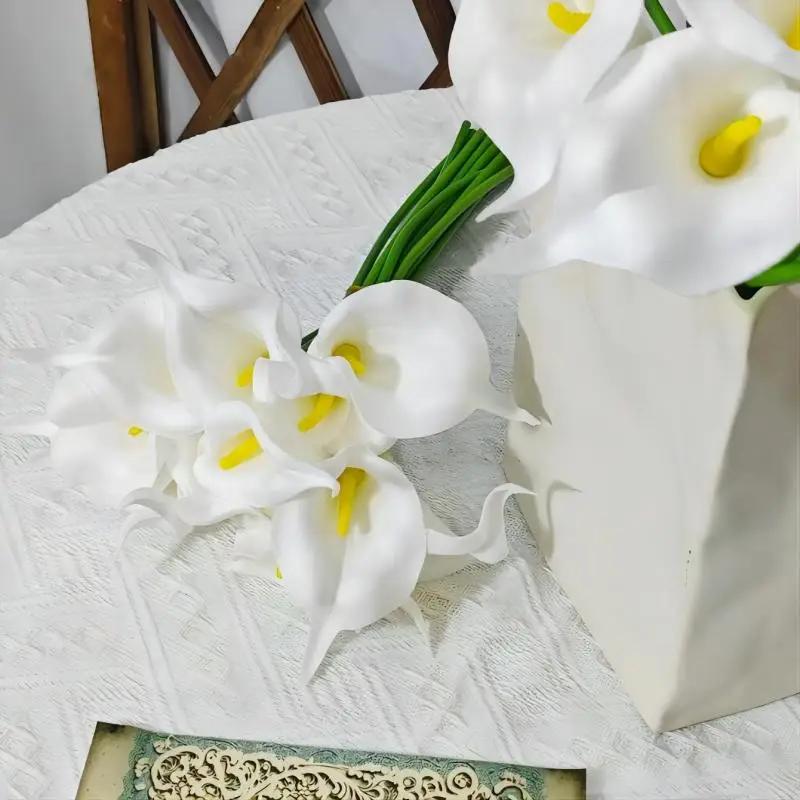 PU Calla Lily Simulation Flower Home Decor Artificial Floral Set for Wedding Bouquet DIY Artistic Home Decor