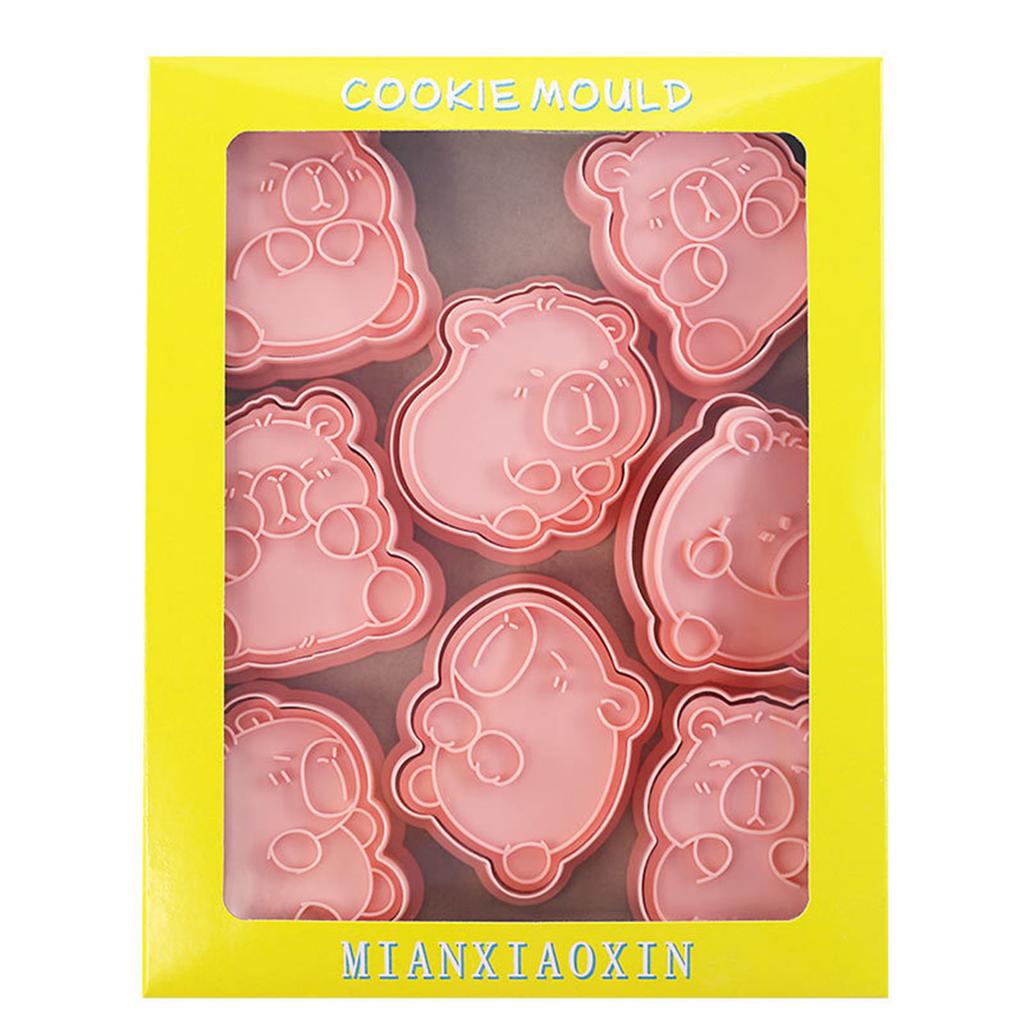 8 шт. Capybara Cookie Mold Biscuit Fondant Embosser Stamp для свадебных вечеринок Пластиковые принадлежности для украшения тортов и выпечки