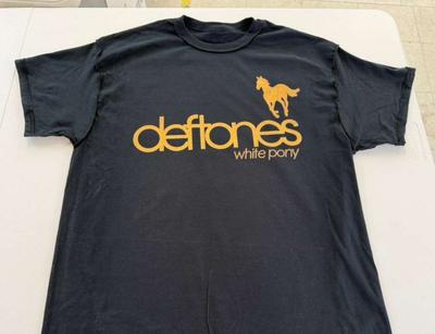 DEFTONES White Pony Желто-белый логотип Черная унисекс футболка Размер S-5XL