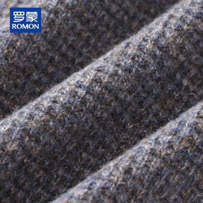 ROMON Мужской кардиган с V-образным вырезом из 100% чистой шерсти