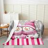 Black Santa Claus Fleece Throw Blanket Queen Kids Christmas Flannel Blanket Plush Fuzzy Xmas African American for Bed Couch