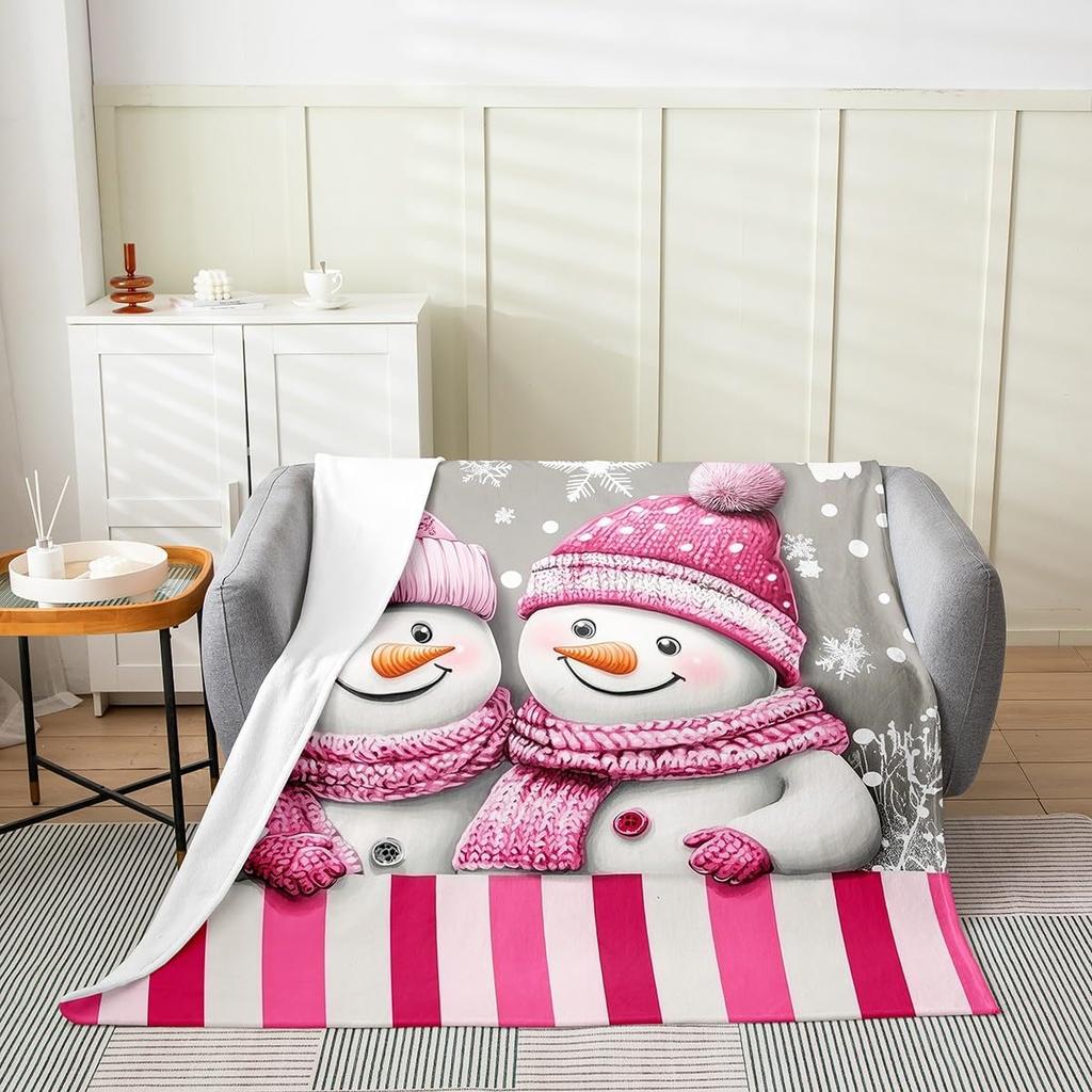Black Santa Claus Fleece Throw Blanket Queen Kids Christmas Flannel Blanket Plush Fuzzy Xmas African American for Bed Couch