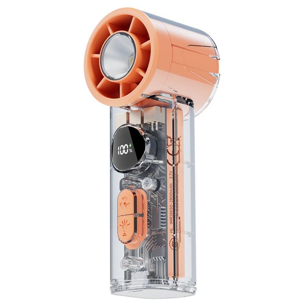 Digital Display Handheld Fan 100 Turbos Chilled Air Cooler Multi-function Mini Fan Outdoor