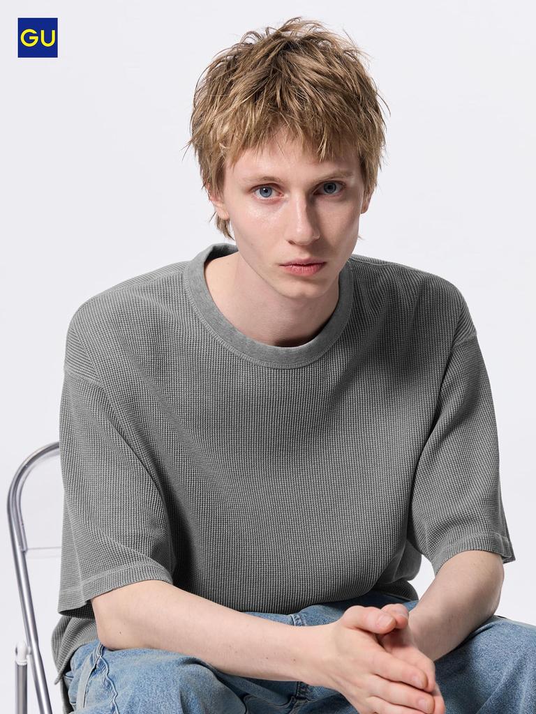 Uniqlo Футболка Gu Wash Waffle Box City, часть 5 