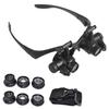 Magnification Lenses Wear Double Glasses Led Repair Eyeglasses Type Headwear Magnifier With 2 LED 6 Interchangeable Lens