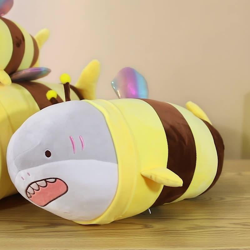 Bee Shark Plush Toy Funny Stuffed Animal Pillow Gift